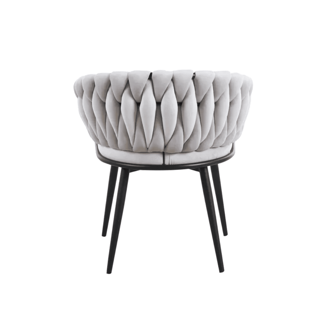 Chaise Tressée - Velours, Style Fauteuil accoudoirs