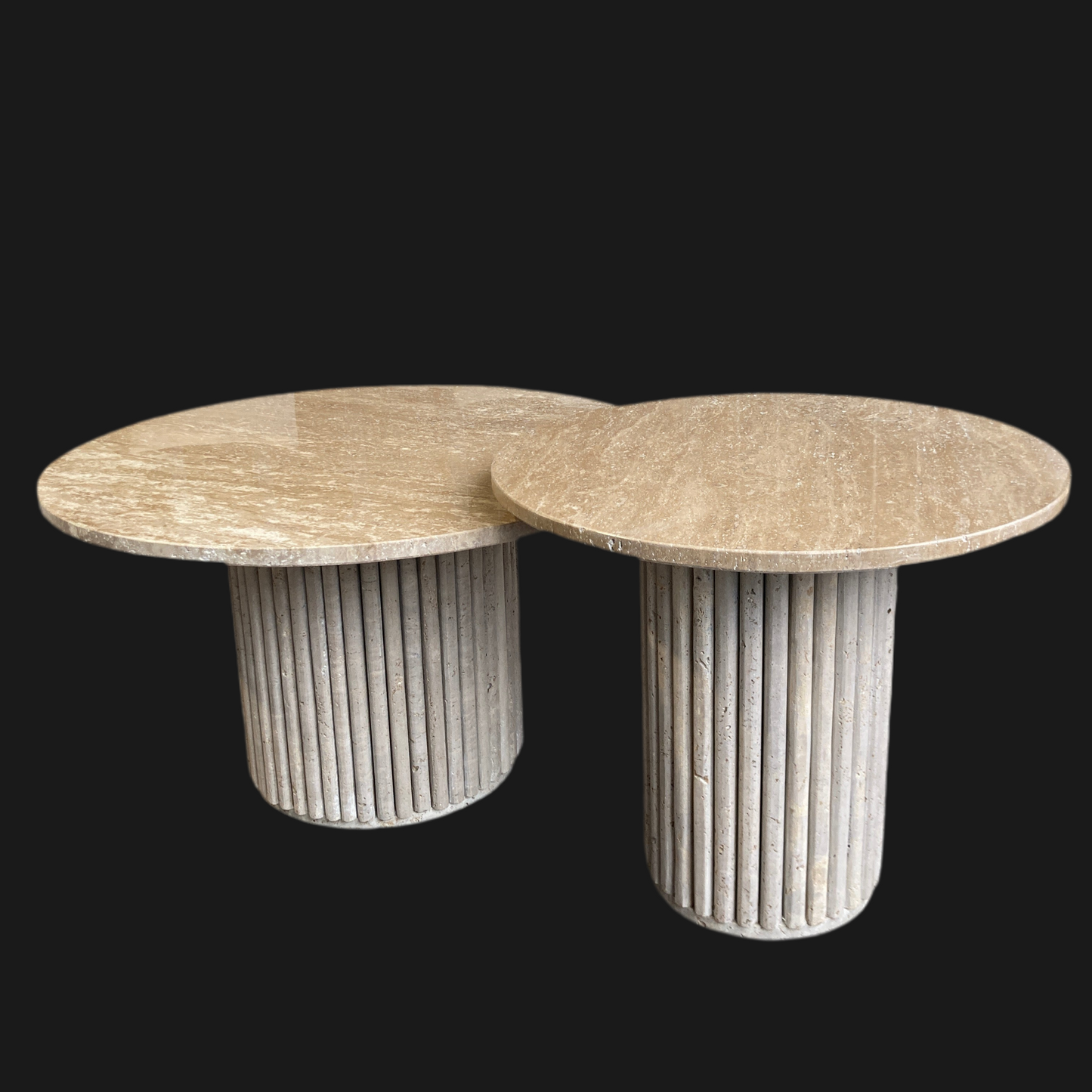 Table basse Travertin Octopus ronde 60cm