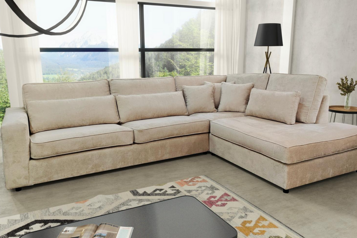 Canapé d'angle Bristol Laine bouclée