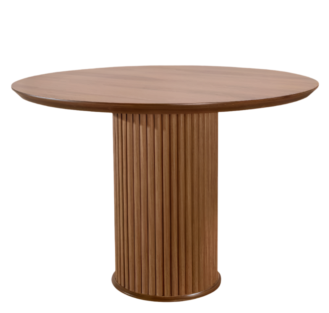 Table à manger ronde Emilie Bois foncé