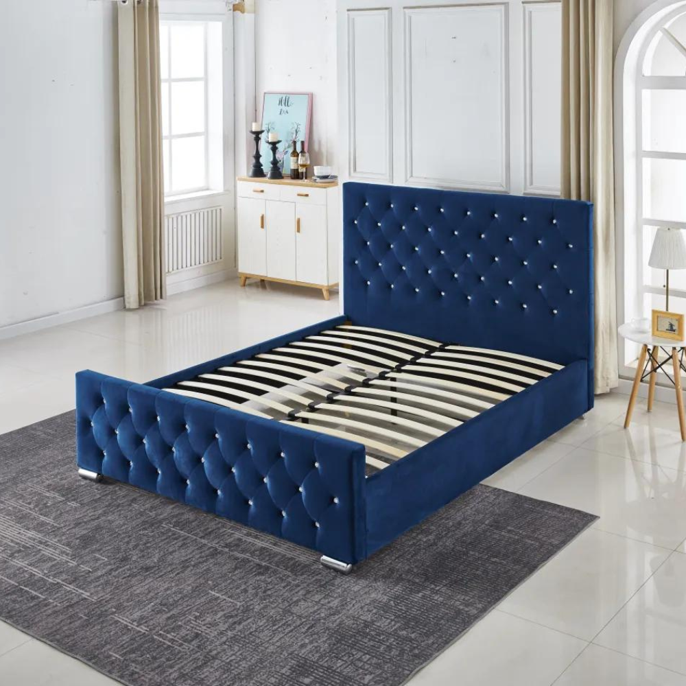 Lit capitonné Capucins Bleu