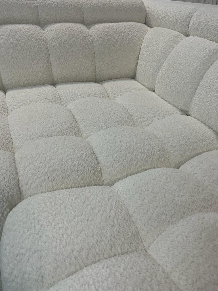 Canapé d'angle convertible Bubble Laine bouclée