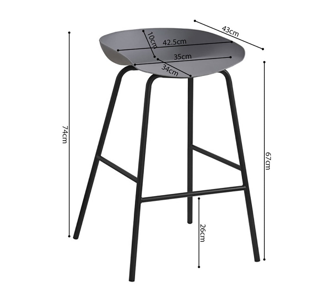 Chaise de comptoir Anna Gris