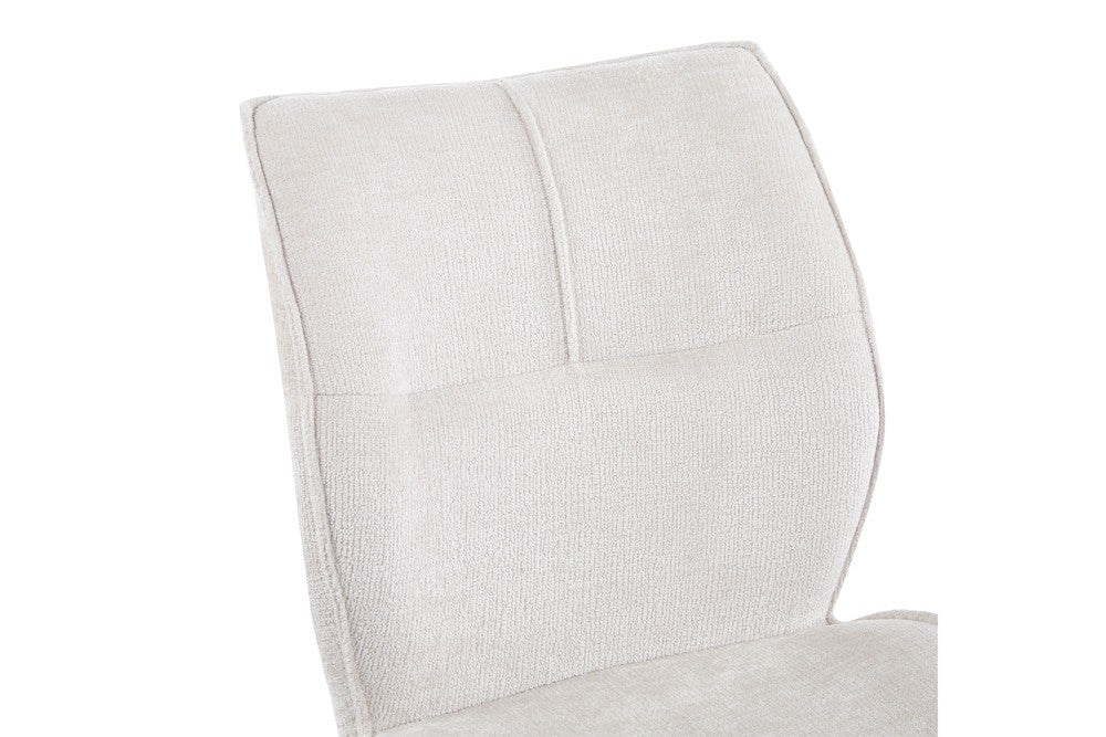Chaise Faye Tissu Marbella 2 coloris : Beige, Écru