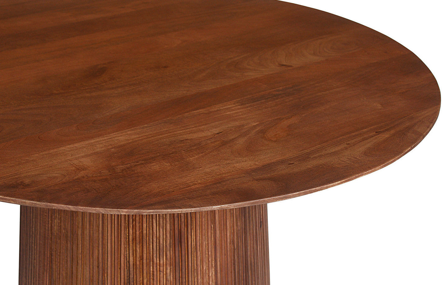 Table à manger en bois de manguier – Collection Vallsta Ronde – 130 x 130 cm