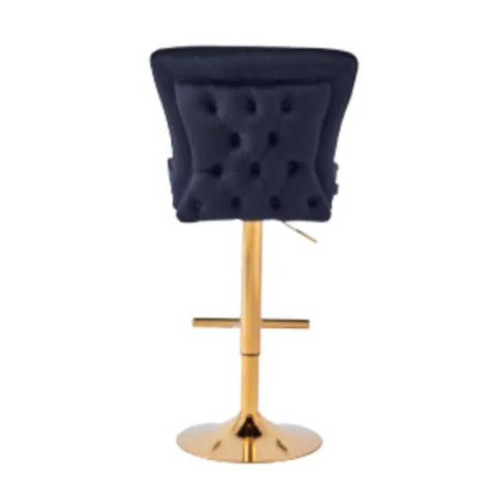 Tabouret de bar Gabrielle Or velours noir