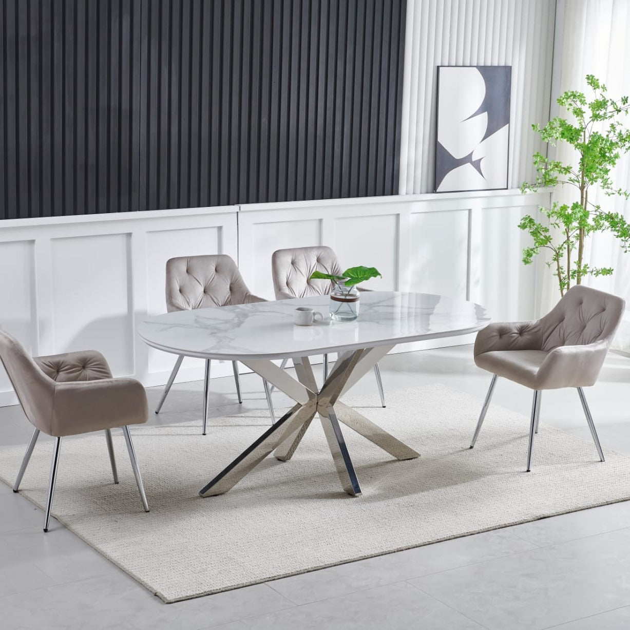 Table à manger de luxe en acier inoxydable imitation marbre pierre design table de salle à manger 180 x 90 cm Table à manger de luxe en acier inoxydable imitation marbre pierre design table de salle à manger 180 x 90 cm