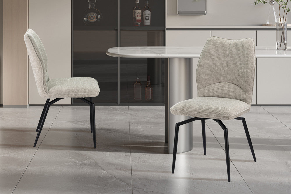 Chaise Strad – Pied Pivotant brun foncé | ARBA Home