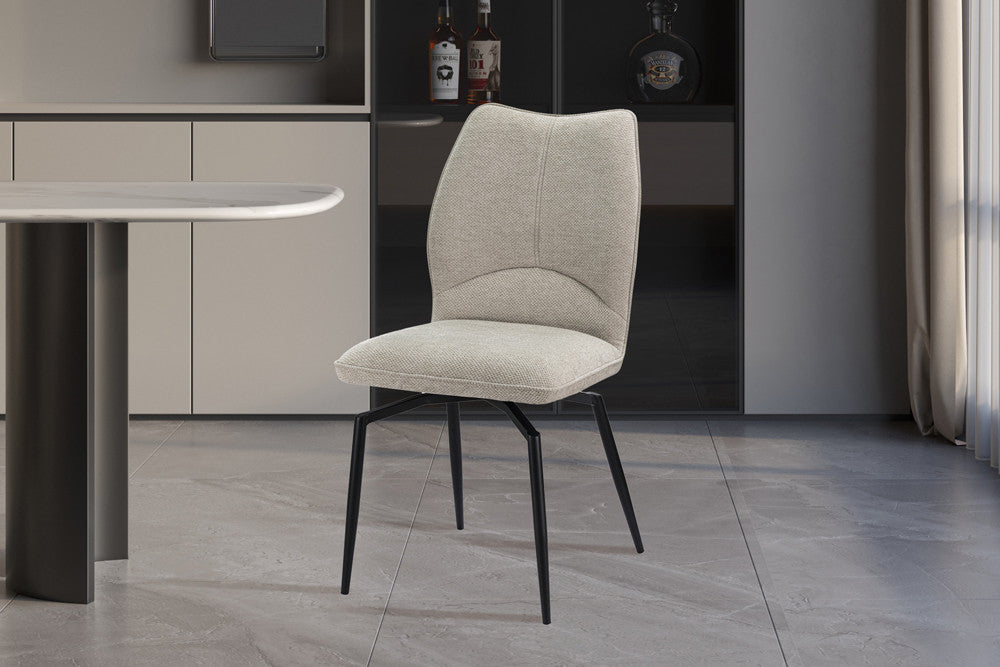 Chaise Strad – Pied Pivotant brun foncé | ARBA Home