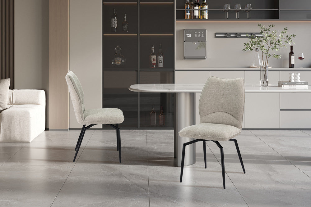 Chaise Strad – Pied Pivotant brun foncé | ARBA Home