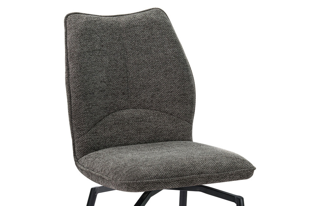 Chaise Strad – Pied Pivotant brun foncé | ARBA Home