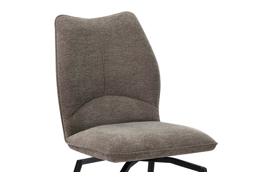 Chaise Strad – Pied Pivotant brun foncé | ARBA Home