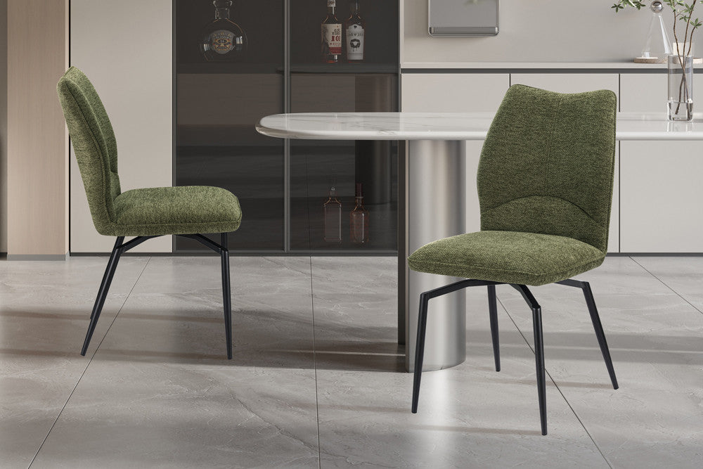 Chaise Strad – Pied Pivotant brun foncé | ARBA Home