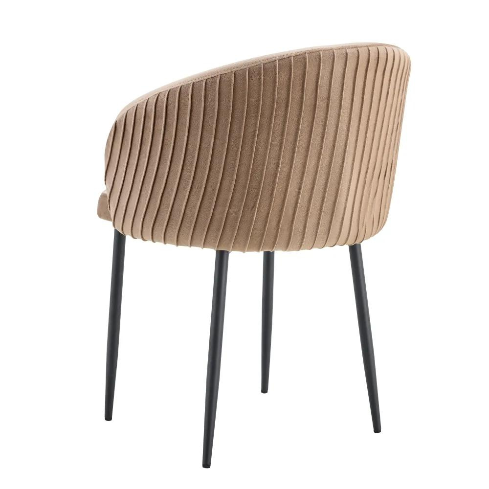 Chaise Carlita Noir velours Taupe