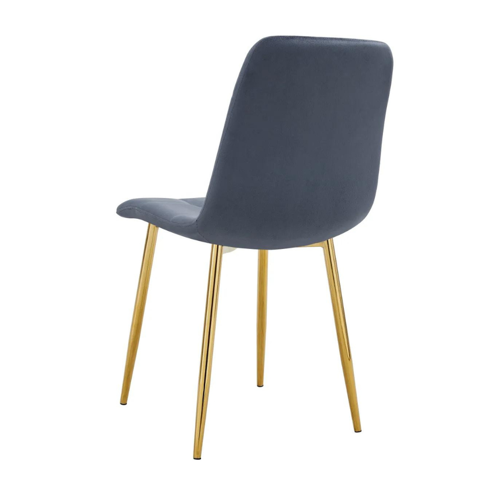 Chaise Elisa Or velours Anthracite