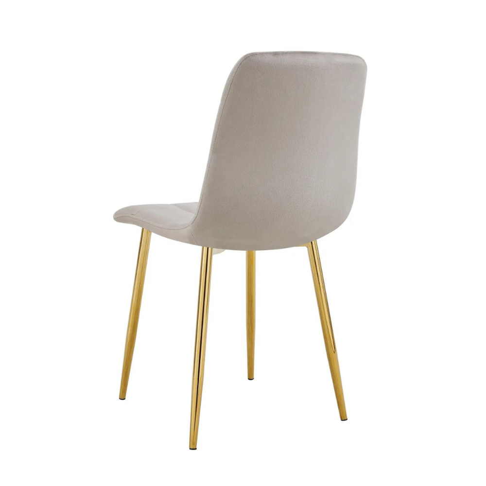 Chaise Elisa Or velours Taupe