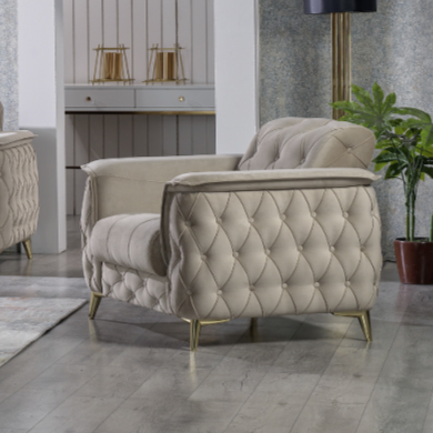 Fauteuil convertible Cuba velours Beige