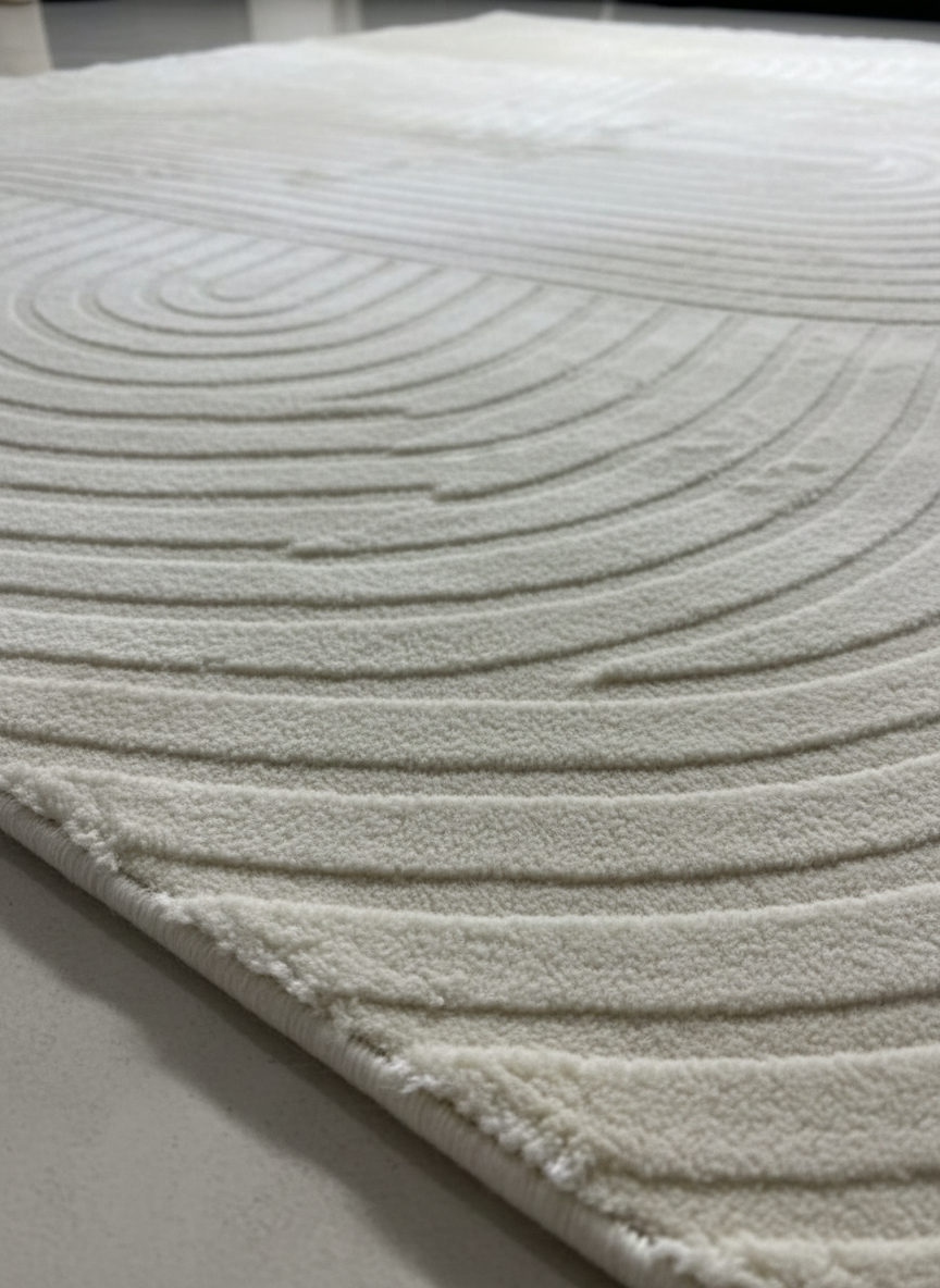 Tapis Signo crème Merinos 1914 - poils courts lavable