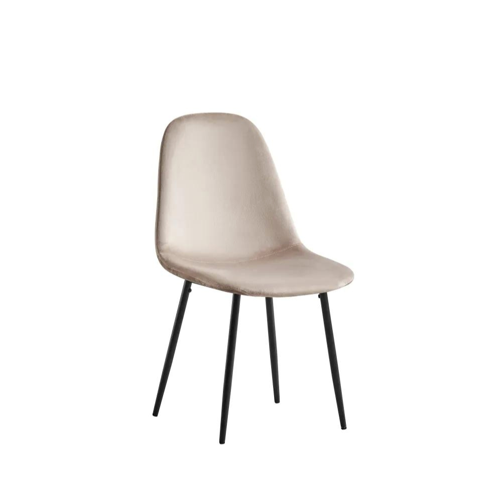 Chaise Maya - Structure Acier Noir velours Style Scandinave