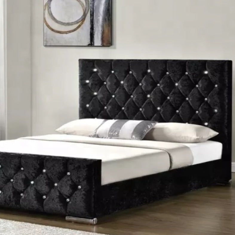 Lit capitonné Capucins noir