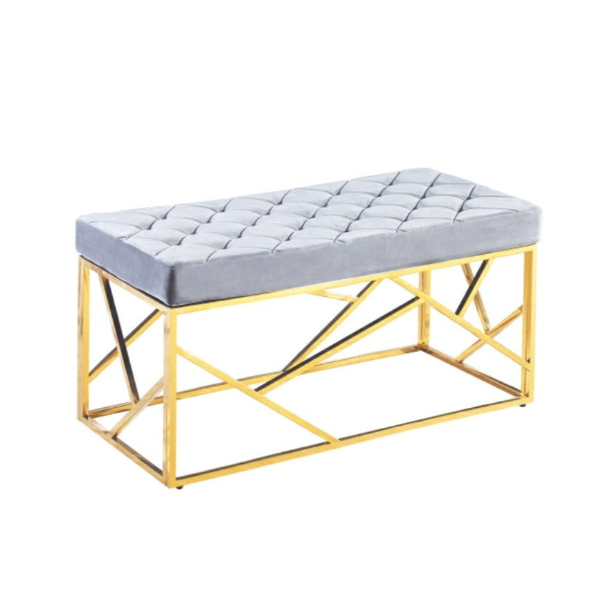 Banquette Géomag Or velours Gris
