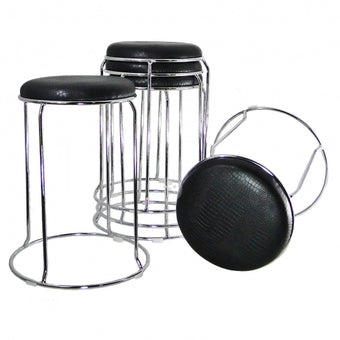 Tabouret Dijeaux Croco Noir