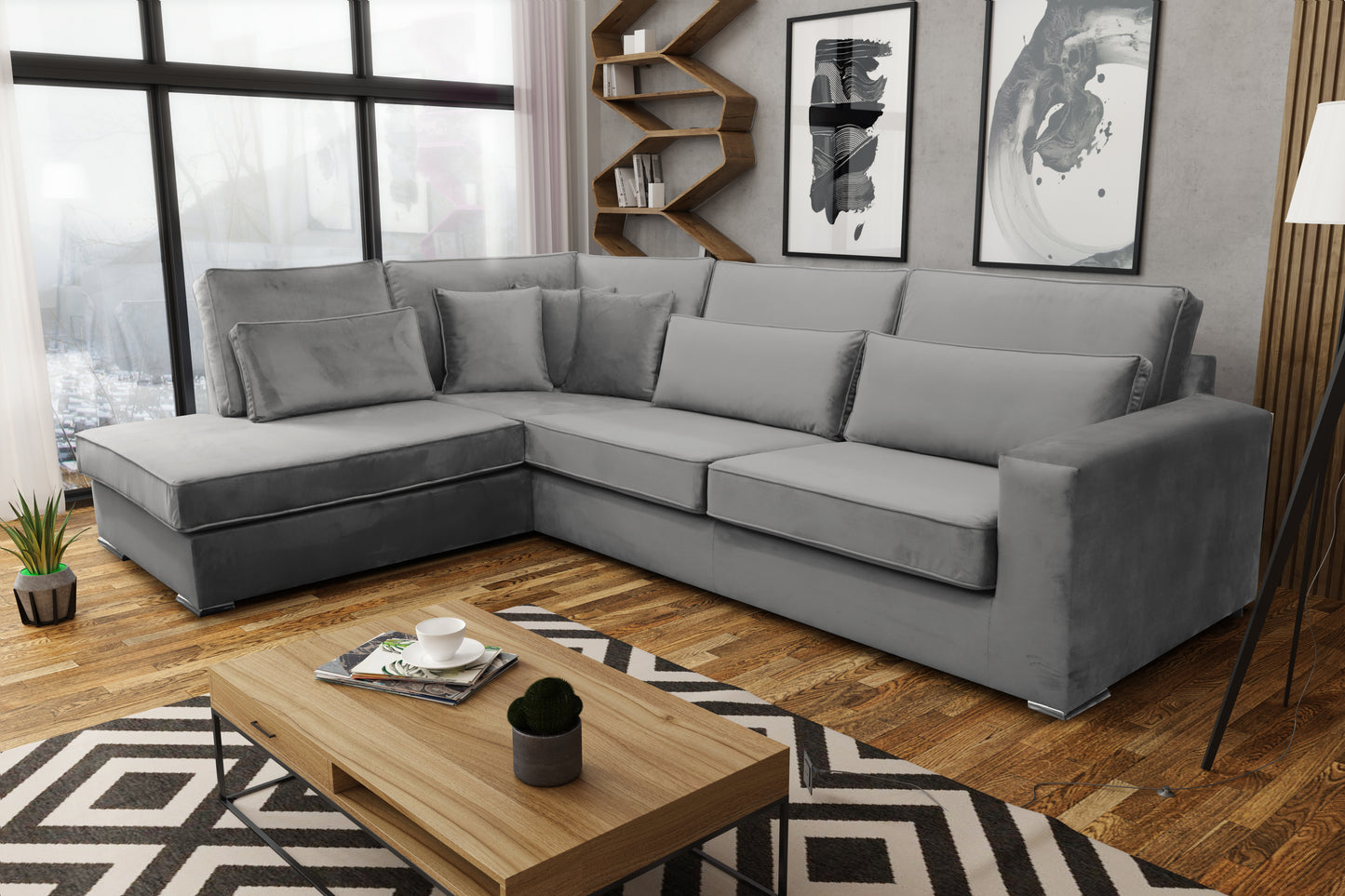 Canapé d'angle Bristol Gris