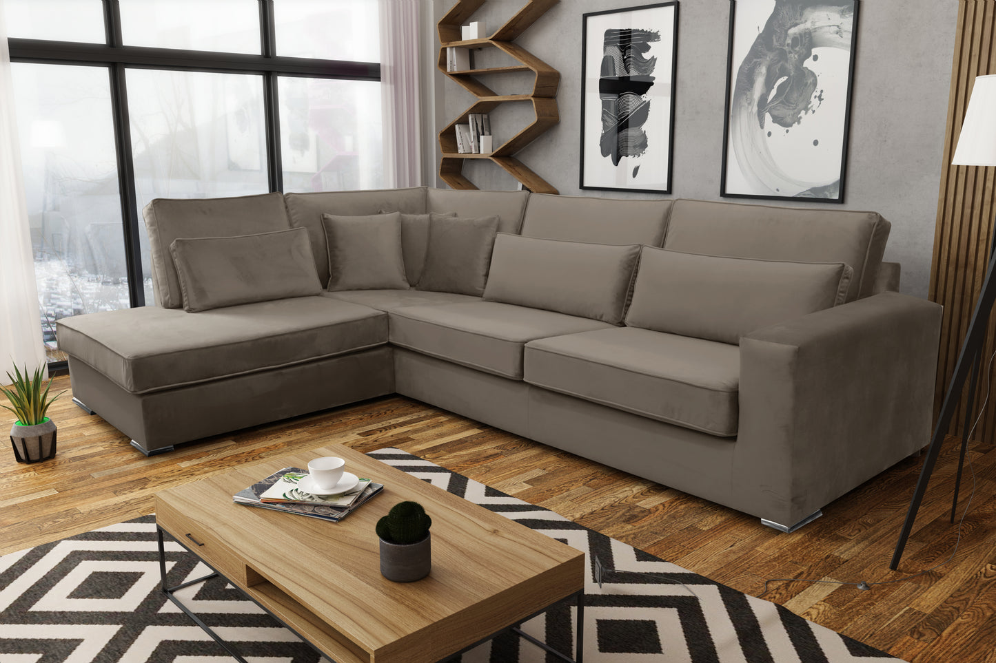 Canapé d'angle Bristol Moka