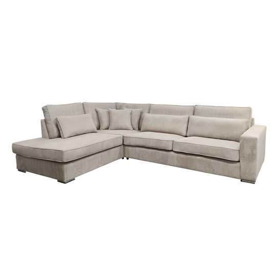 canapé cotelé ecru