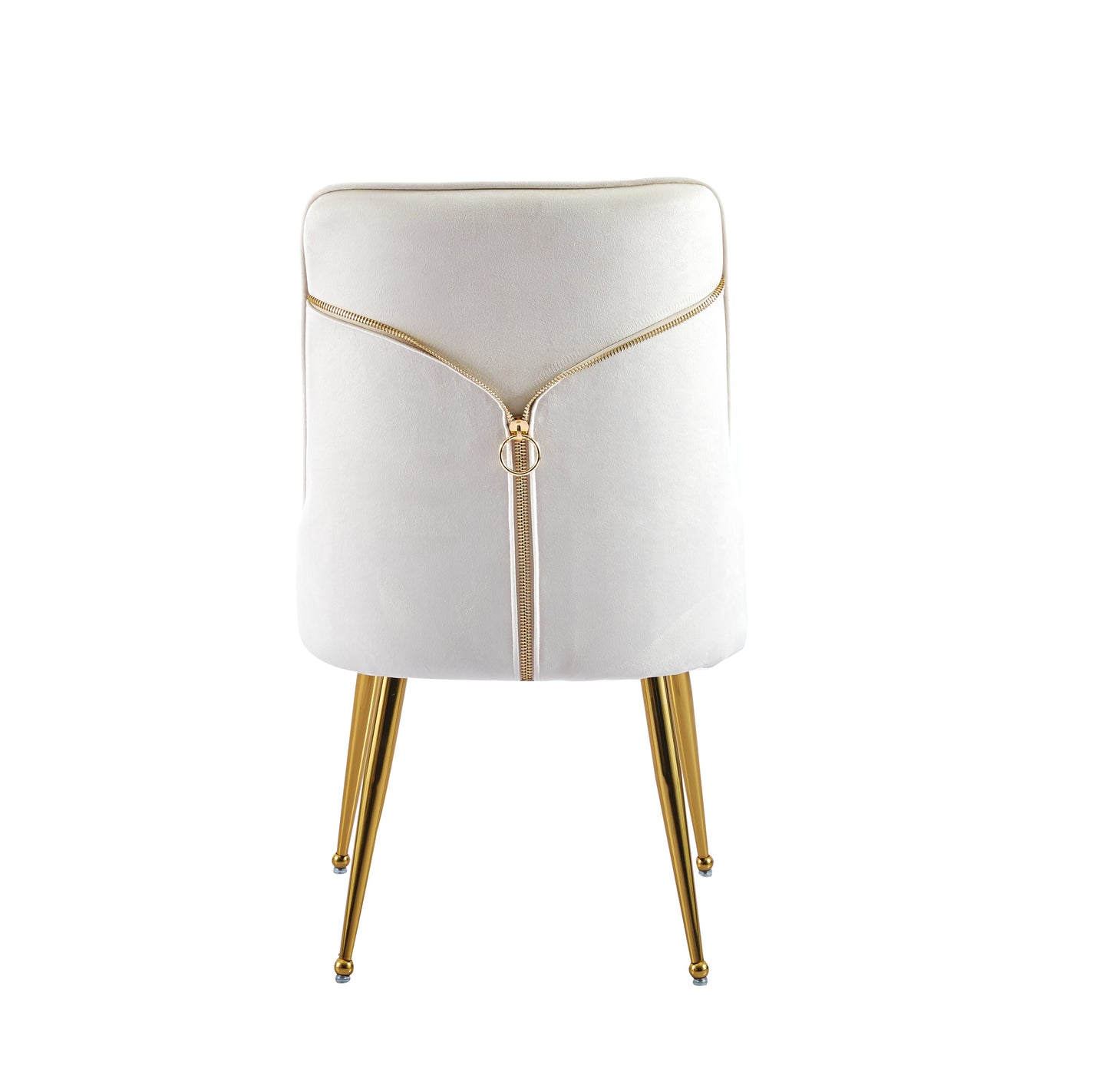 Chaise Zip Or velours beige