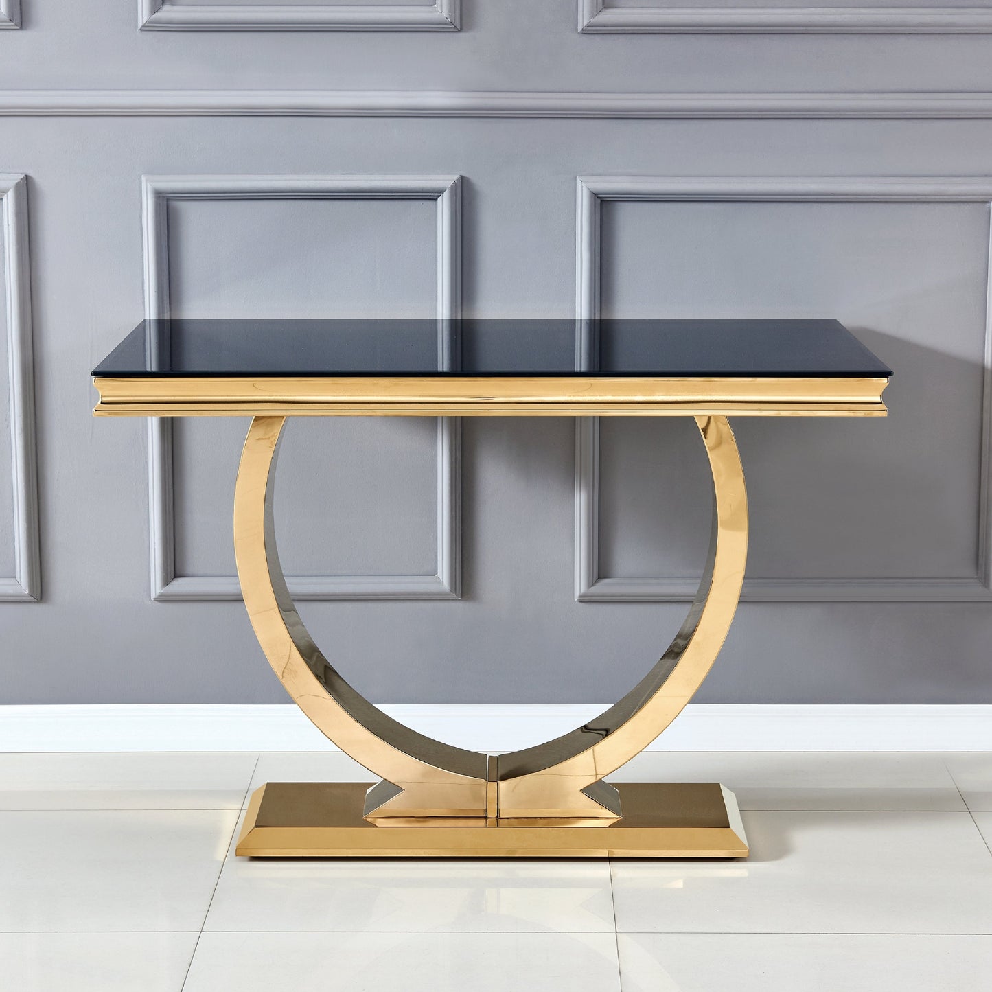 Console Omega Or Verre noir