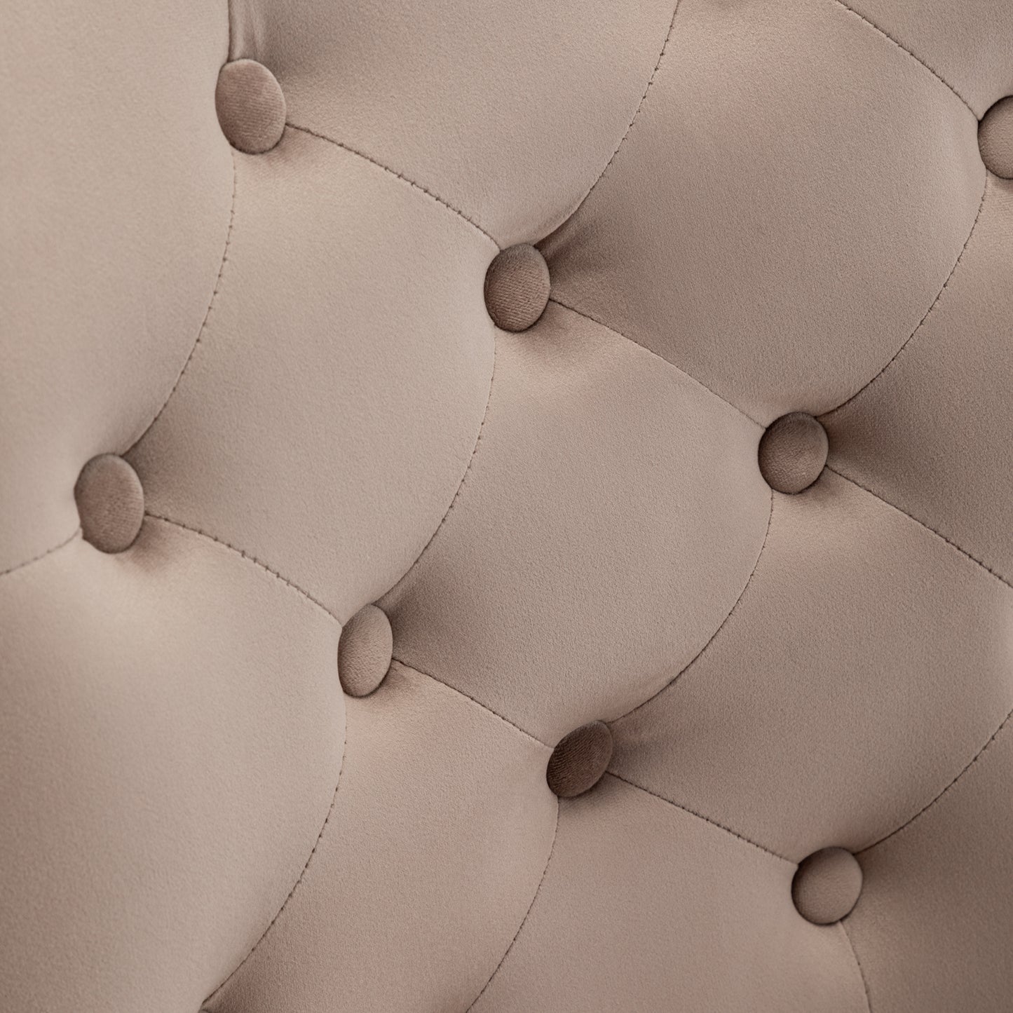 Chaise Stalingrad matelassée Or velours Moka