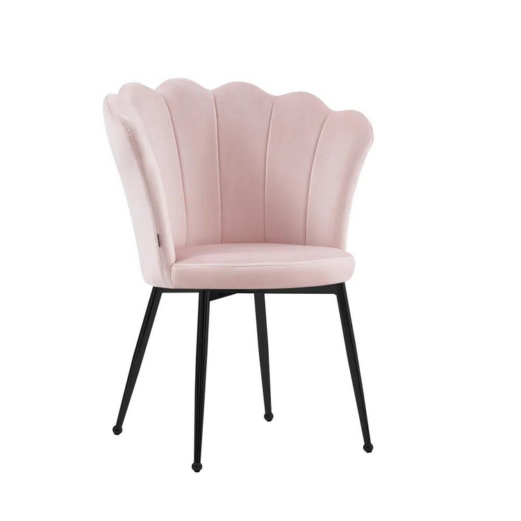 Chaise velours rose