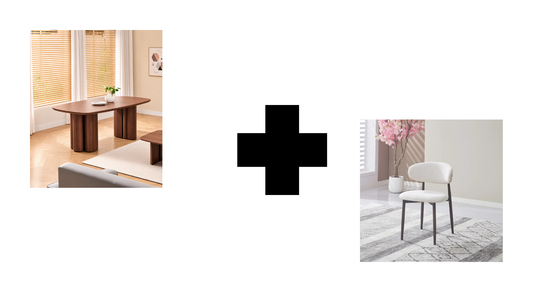Lot table à manger Trinity effet noyer + chaises Lucile effet noyer
