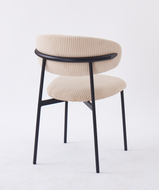 Chaise Lulu - Structure Metal Noir, Style Varna