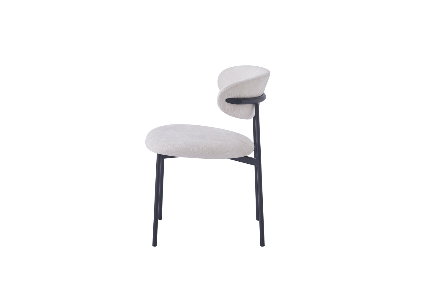 Chaise Lulu - Structure Metal Noir, Style Varna