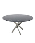 Table à manger Olivia ronde pied chrome