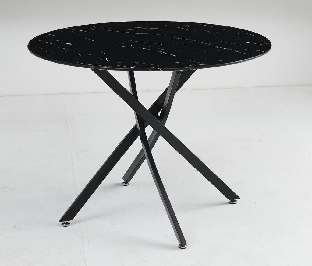 Table à manger Olivia ronde pied chrome