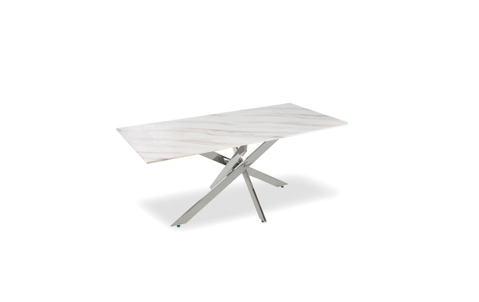 Table à manger Olivia pied doré 150cm