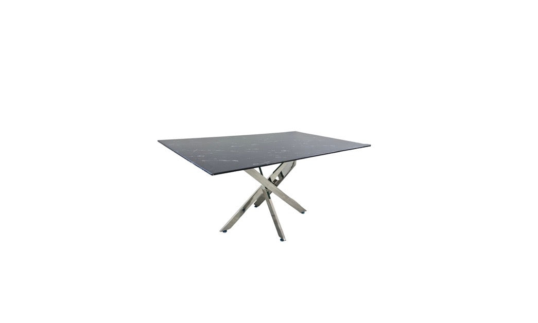 Table à manger Olivia pied doré 150cm