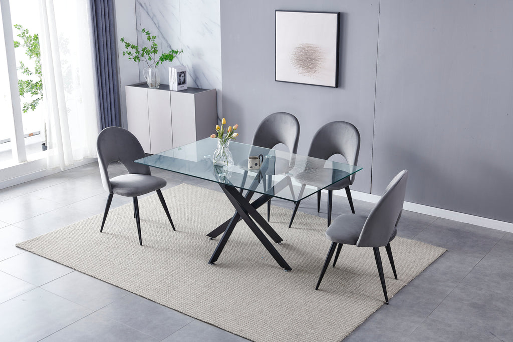 Table à manger Olivia pied doré 150cm