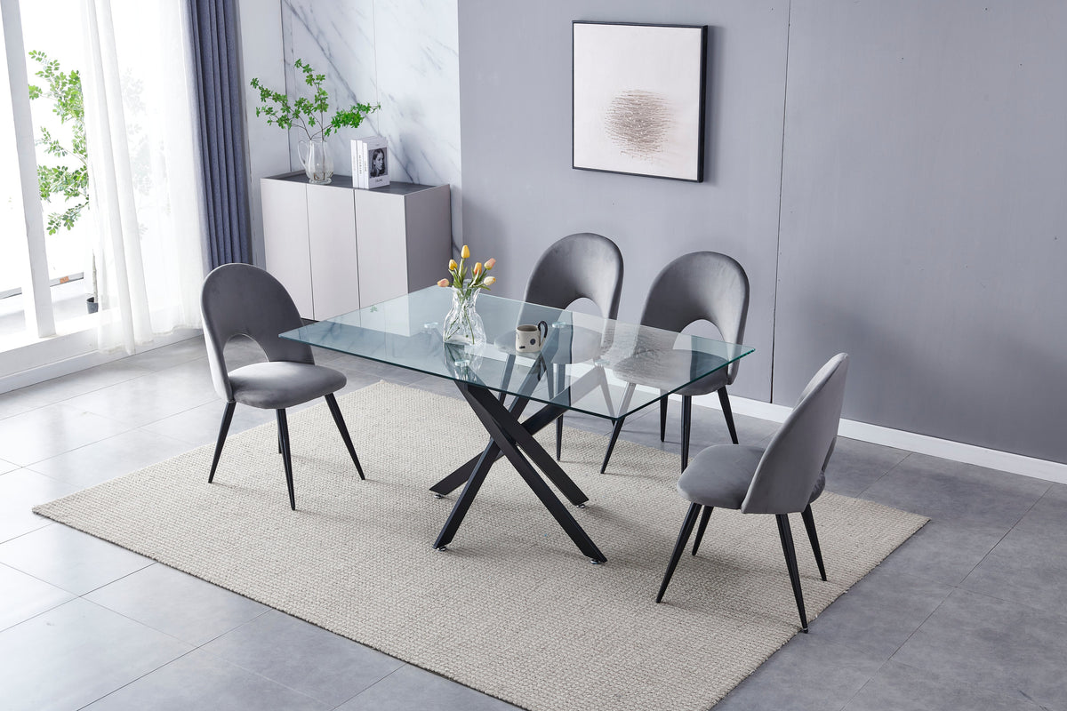 Table à manger Olivia pied doré 150cm