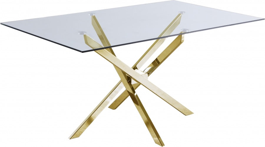 Table à manger Olivia pied chrome 150cm