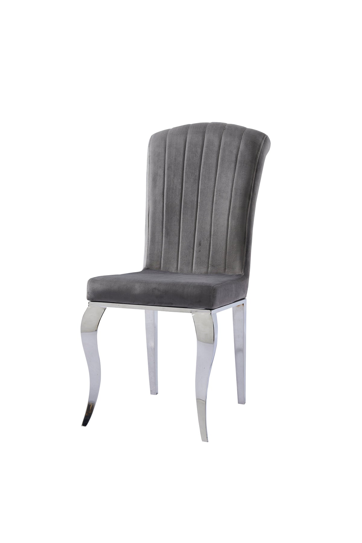 Chaise Nino velours noir pied doré