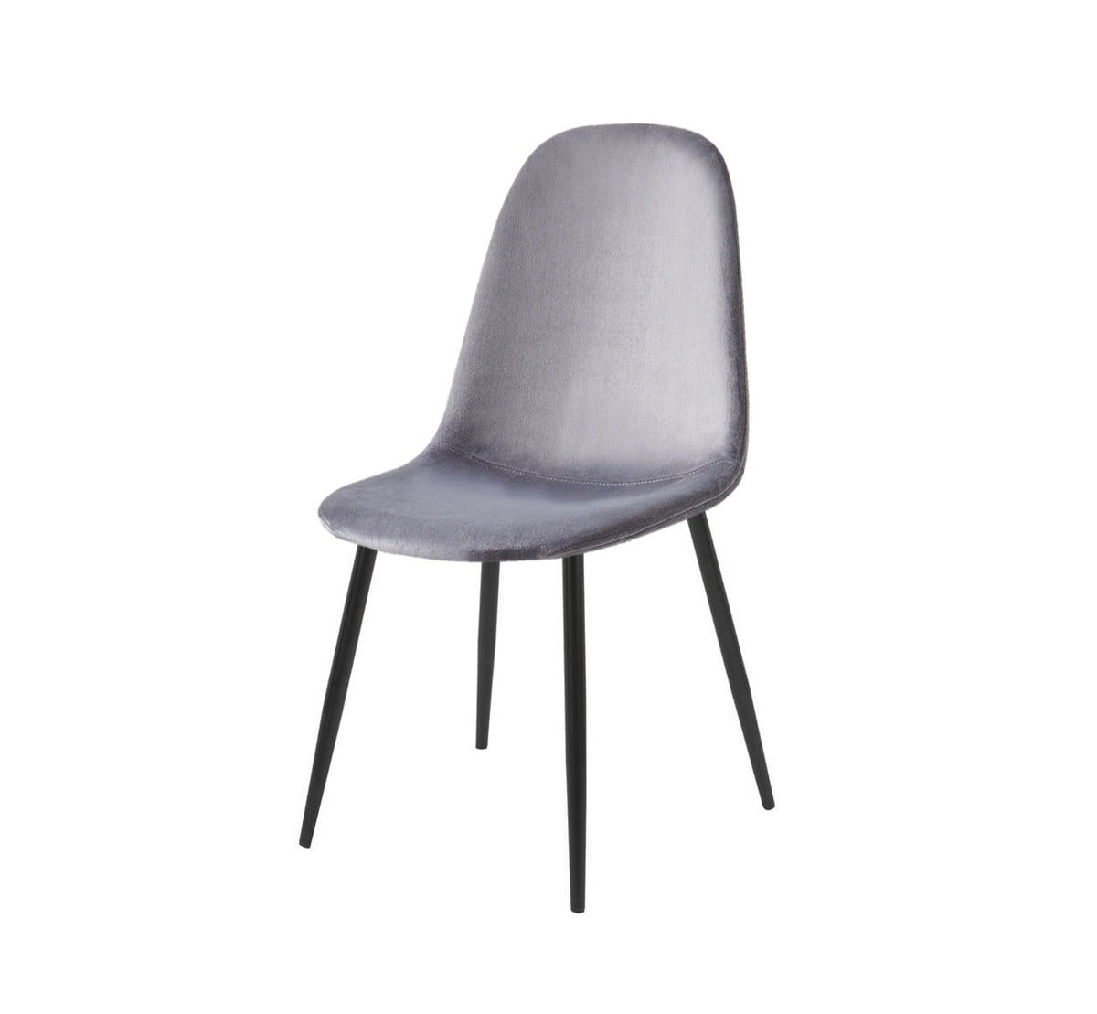 Chaise Scandinave noir pied chrome