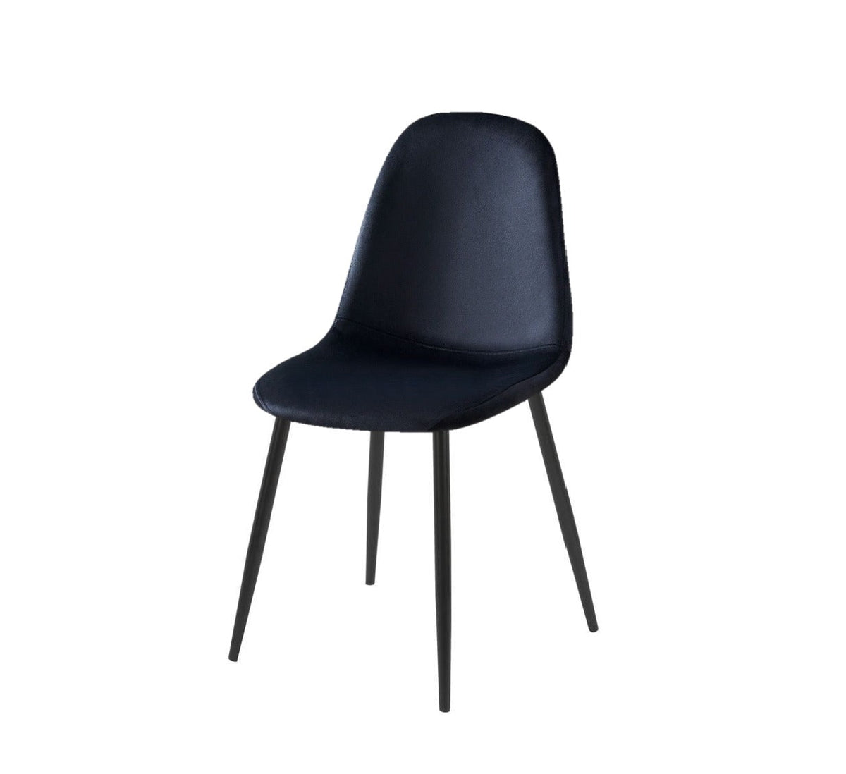 Chaise Scandinave noir pied chrome