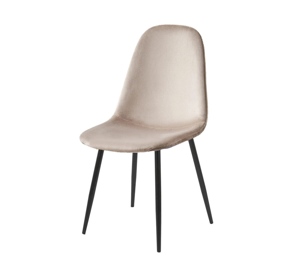 Chaise Scandinave taupe pied chrome