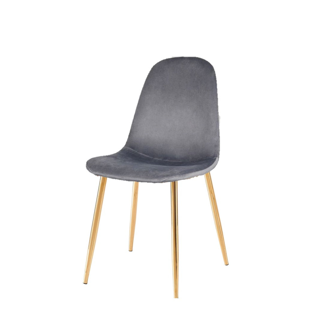 Chaise Scandinave noir pied chrome