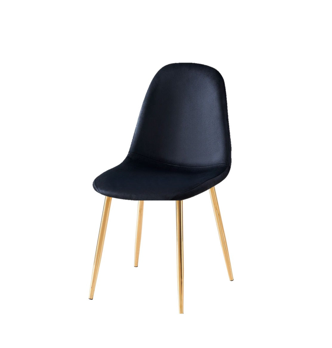 Chaise Scandinave noir pied chrome