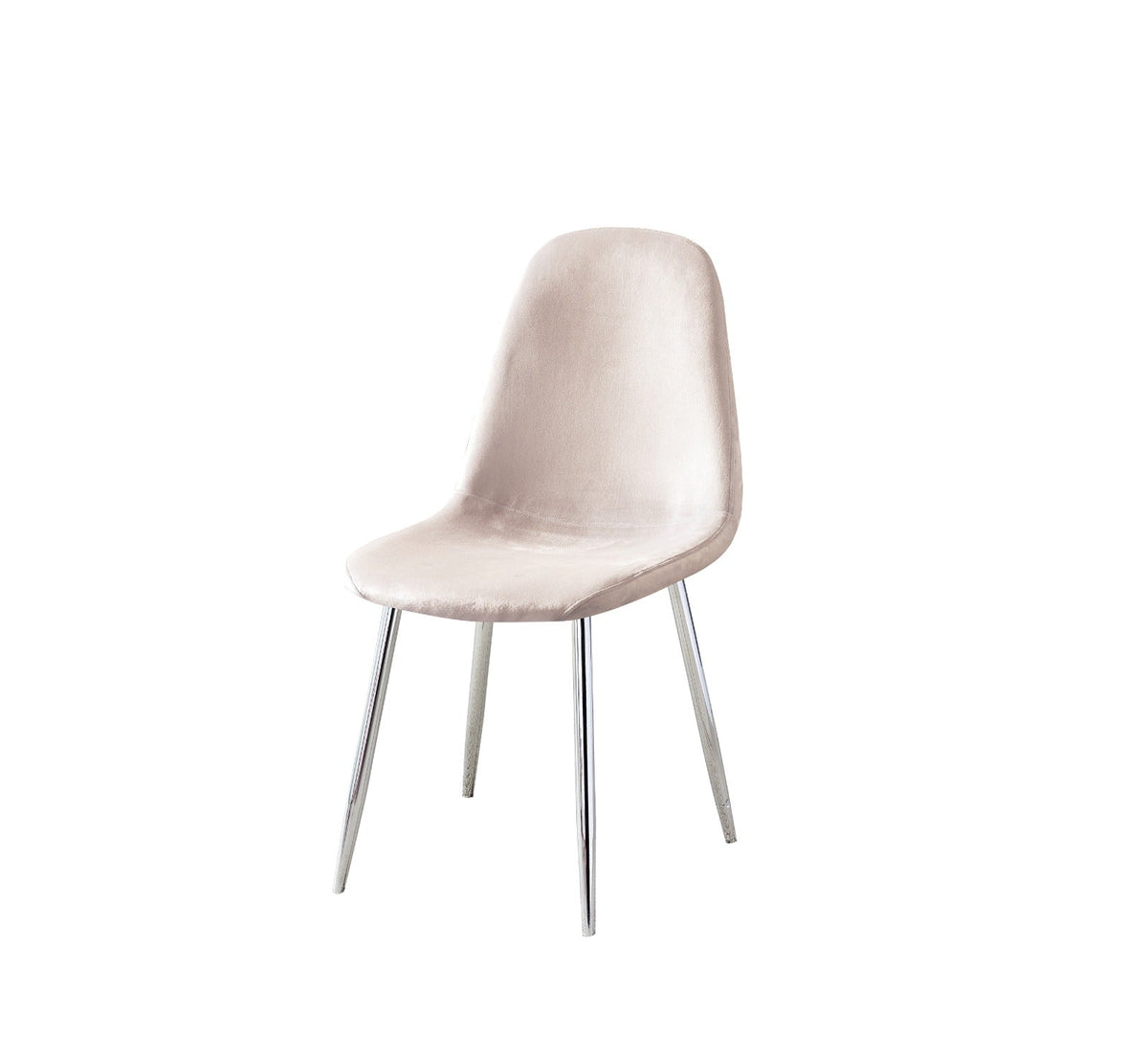 Chaise Scandinave gris pied chrome